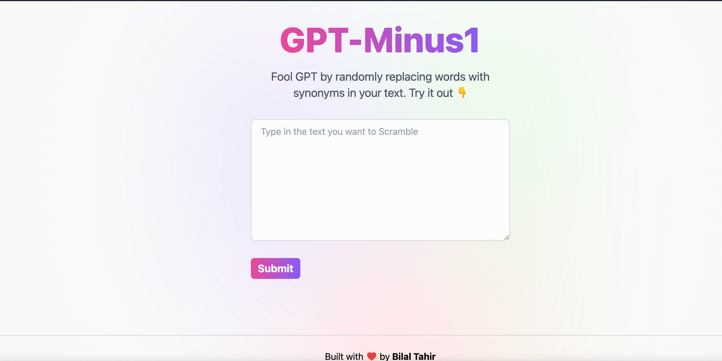 GPTMinus1 - Fool AI Detectors With This Text Scrambler